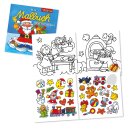 Malbuch Set Weihnachten - 3 Malbücher mit extra Stickern - (ca. 12,3x 12,5cm) - Lutz Mauder 7227